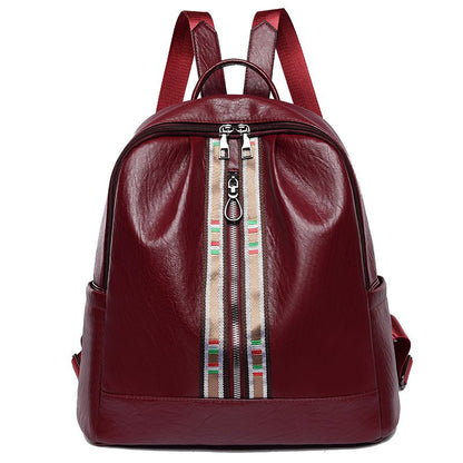 Irregular Contrast Stripes Design Women Backpack
