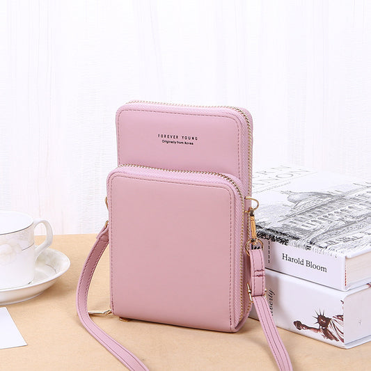 All-Match Solid color Mini Phone Holder Crossbody Bag
