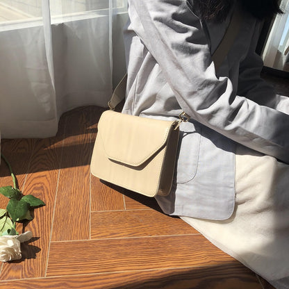 Sacs à bandoulière simples et larges en cuir PU pour femmes 