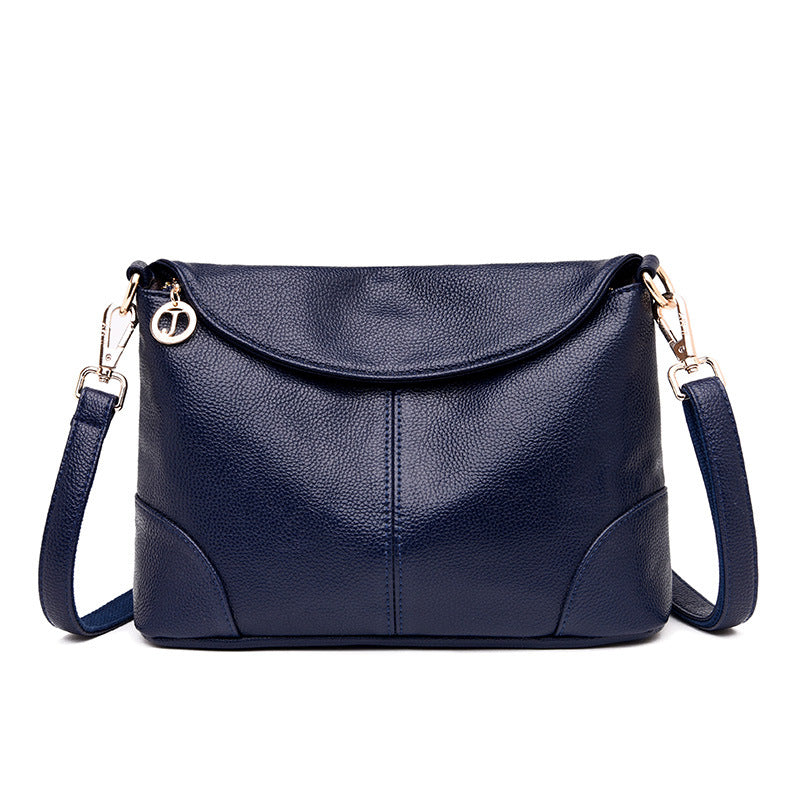 Women Vintage Classic Plain PU Crossbody Bag