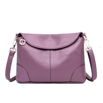 Women Vintage Classic Plain PU Crossbody Bag