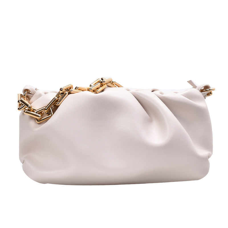 Sac à bandoulière à chaîne épaisse pour femme, design nuage créatif 