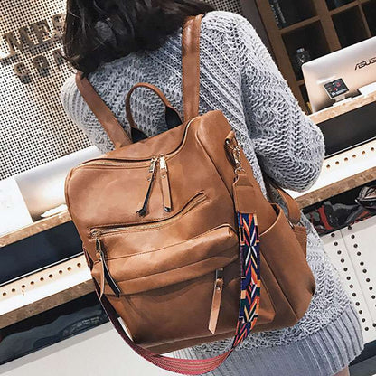 Retro Campus Style Casual Large Capacity Backpack