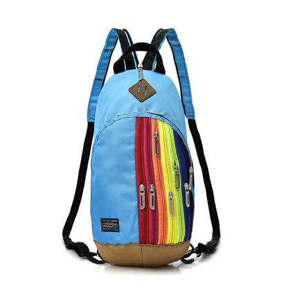 Fashion Trendy Rainbow Color Crossbody Chest Bag Backpack