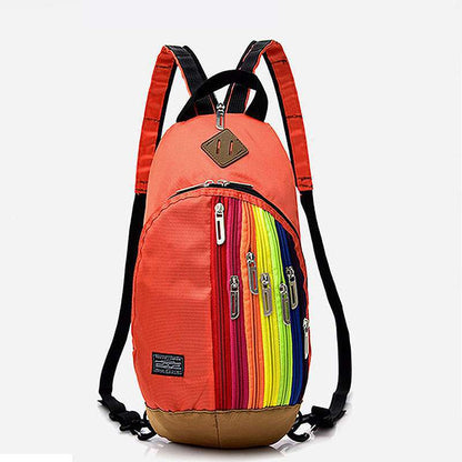 Fashion Trendy Rainbow Color Crossbody Chest Bag Backpack