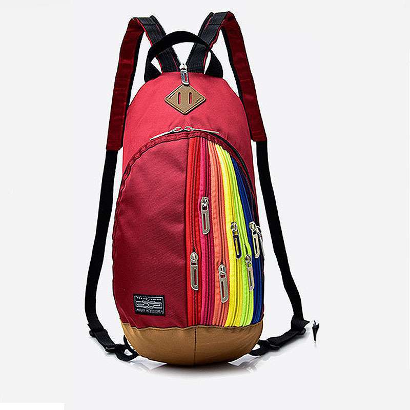 Fashion Trendy Rainbow Color Crossbody Chest Bag Backpack
