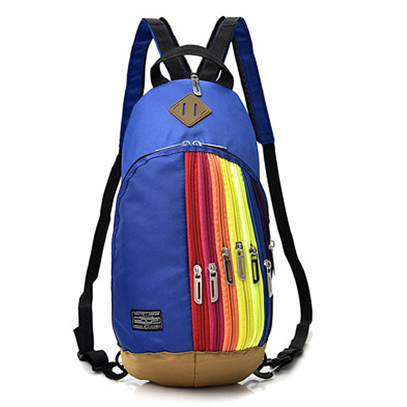 Fashion Trendy Rainbow Color Crossbody Chest Bag Backpack