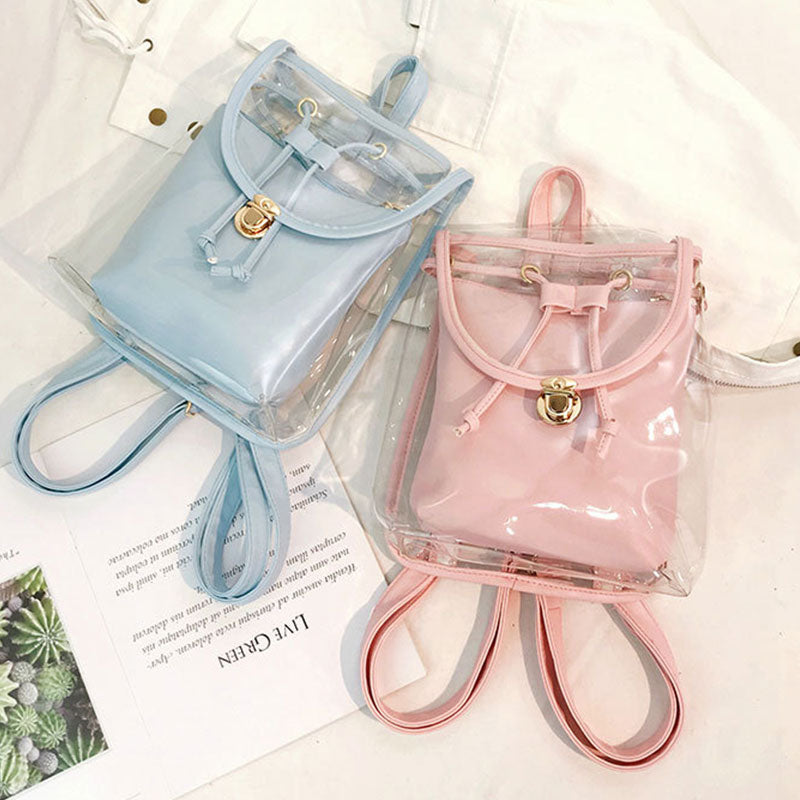Fashion Drawstring Waterproof Clear Backpack