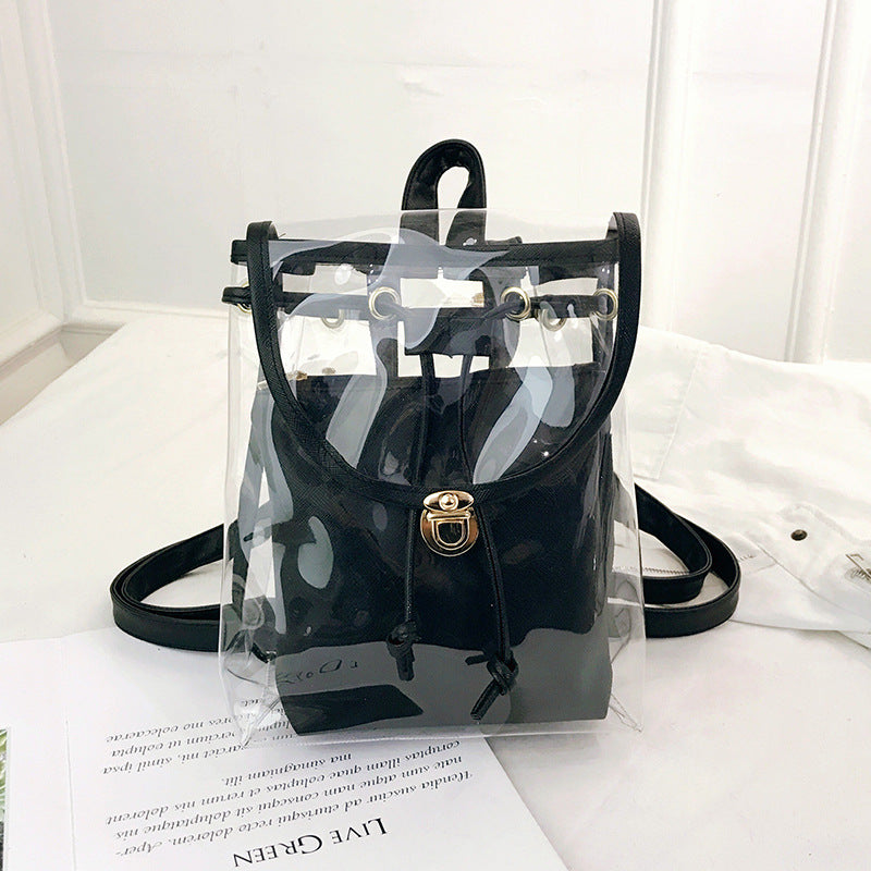 Fashion Drawstring Waterproof Clear Backpack