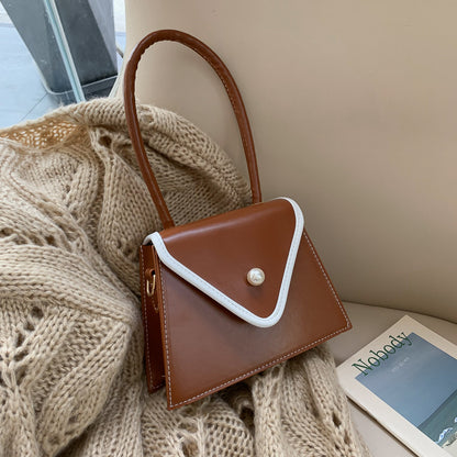 Women Vintage Style Clamshell Design PU Square Bag