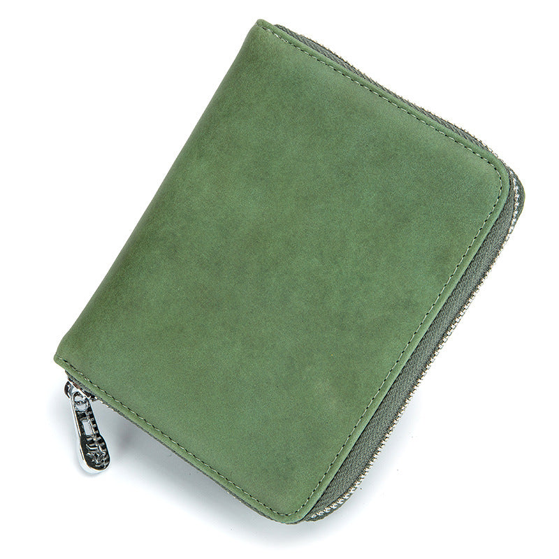 Women Solid Color Leather Passport Holder Purse