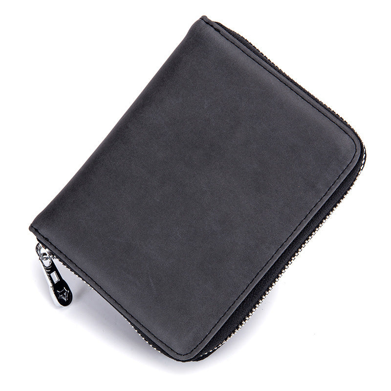 Women Solid Color Leather Passport Holder Purse