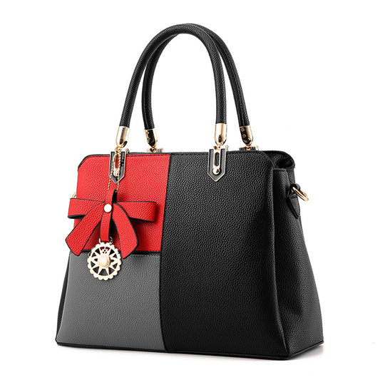 Woman Fashion Color Blocking Large Capacity Tote Bags