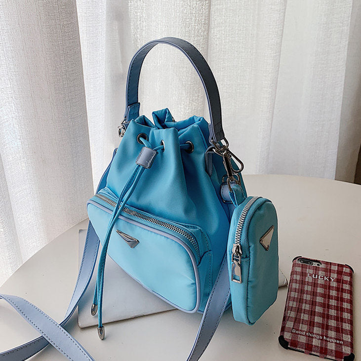 Woman Fashion Large Capacity Solid Color Bucket Bag
