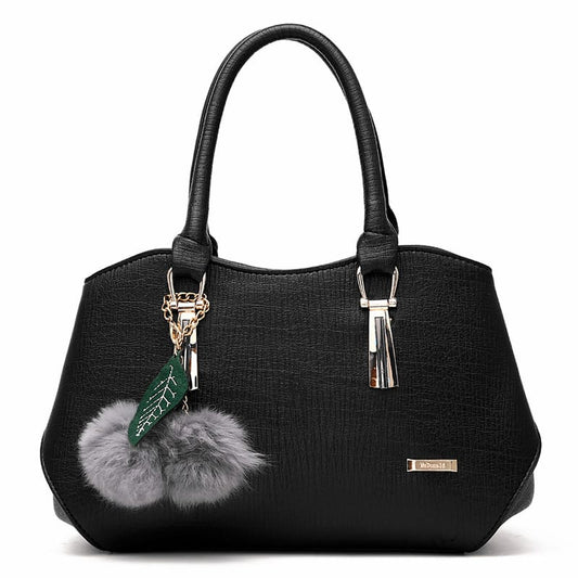 Elegant Women Large Capacity PU Handle Bag