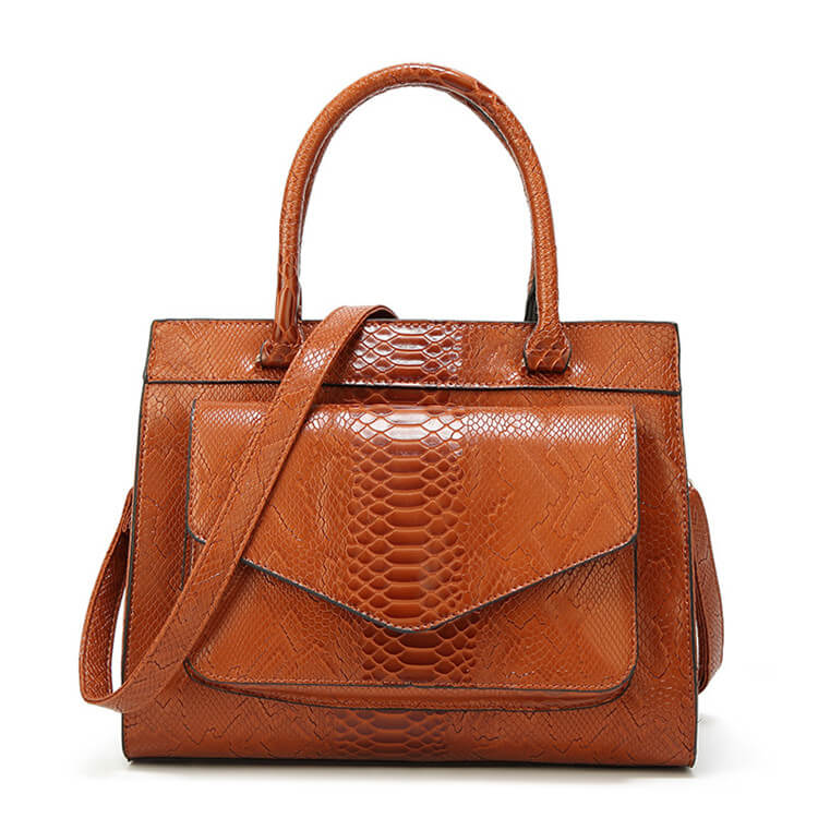 Women Fashion Snakeskin Grain PU Tote Bag