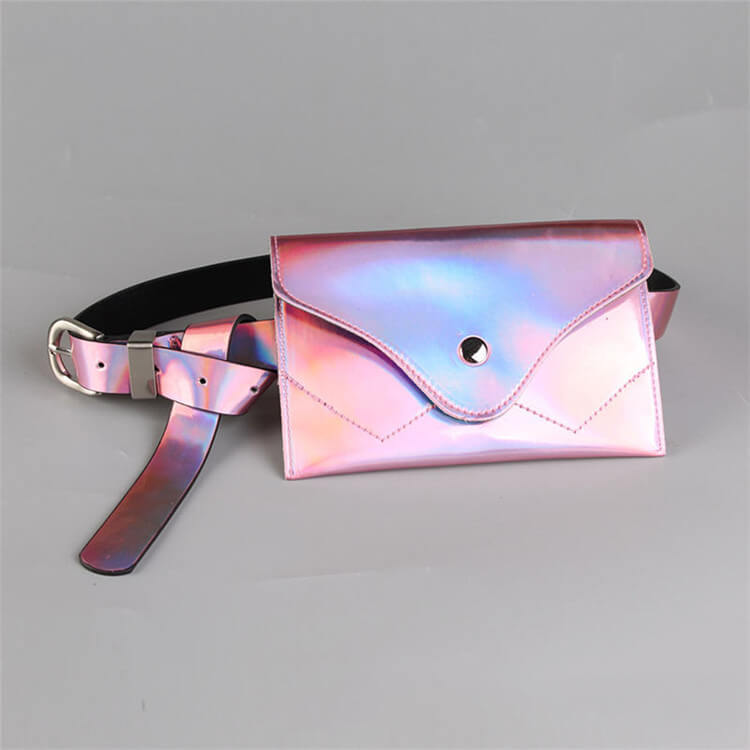 Sac banane tendance en PU avec motif laser pour femme 