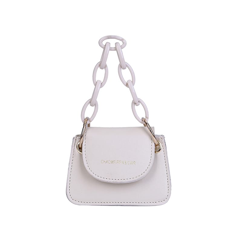 Women Fashion Letter Printed Chain Crossbody Flap Mini Bag
