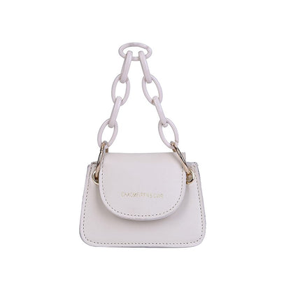 Women Fashion Letter Printed Chain Crossbody Flap Mini Bag