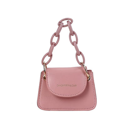 Women Fashion Letter Printed Chain Crossbody Flap Mini Bag
