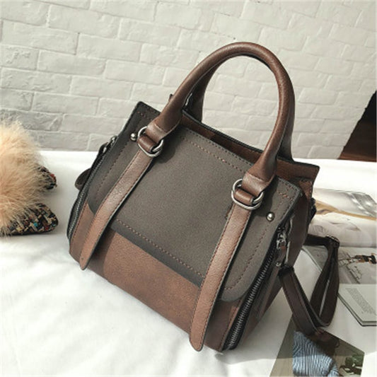 Women Vintage Large Capacity Suede Tote Bag
