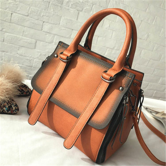 Women Vintage Large Capacity Suede Tote Bag