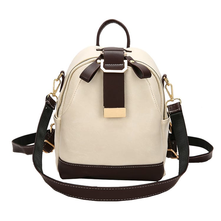 Women Classic Color Blocking Multi-pocket Backpack
