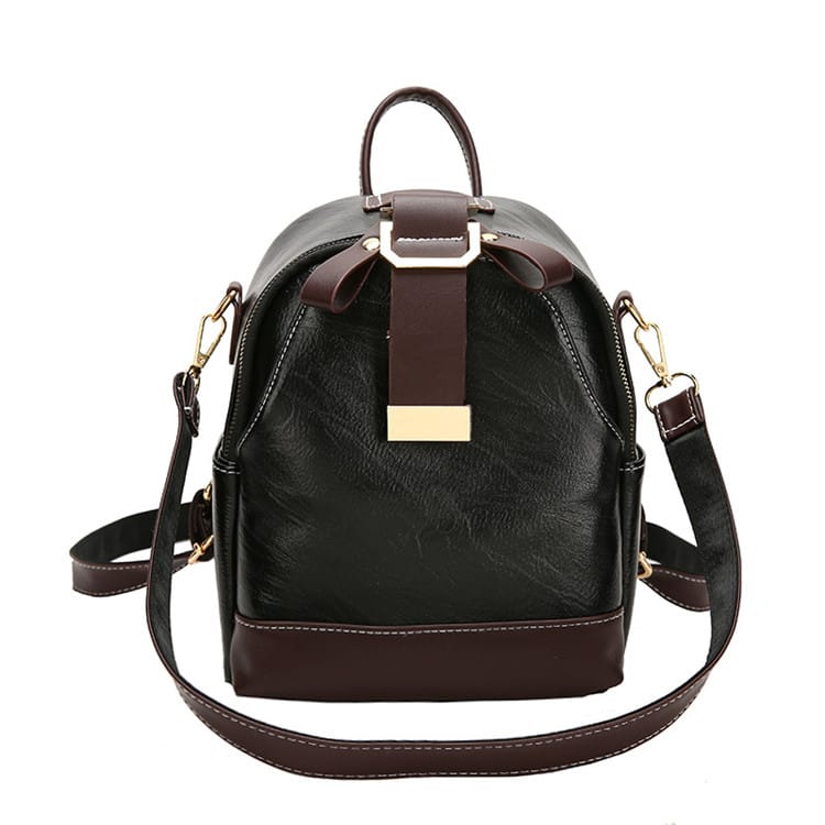 Women Classic Color Blocking Multi-pocket Backpack