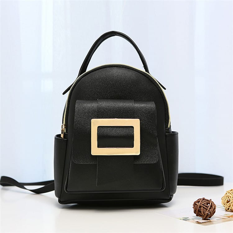 Women Simple Metal Decoration Mini Backpack
