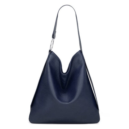 Sac fourre-tout souple simple de grande capacité pour femme, couleur unie 