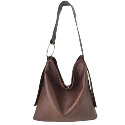 Sac fourre-tout souple simple de grande capacité pour femme, couleur unie 