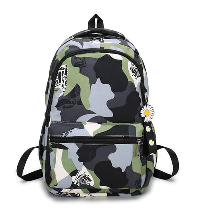Unisex Fashion Zipper Camouflage Large Capacity Backpack