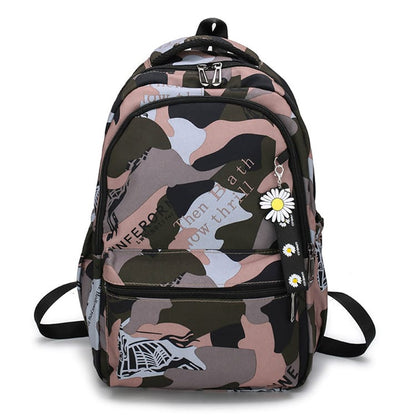 Unisex Fashion Zipper Camouflage Large Capacity Backpack