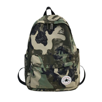 Unisex Fashion Zipper Camouflage Printing Large Capacity Backpack