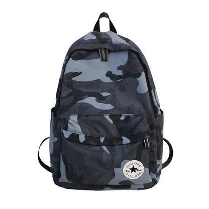 Unisex Fashion Zipper Camouflage Printing Large Capacity Backpack