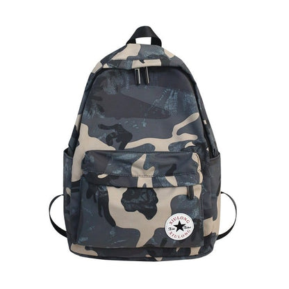 Unisex Fashion Zipper Camouflage Printing Large Capacity Backpack