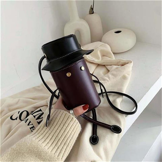 Sac bandoulière pour femme avec coutures contrastées et motif dessin animé 