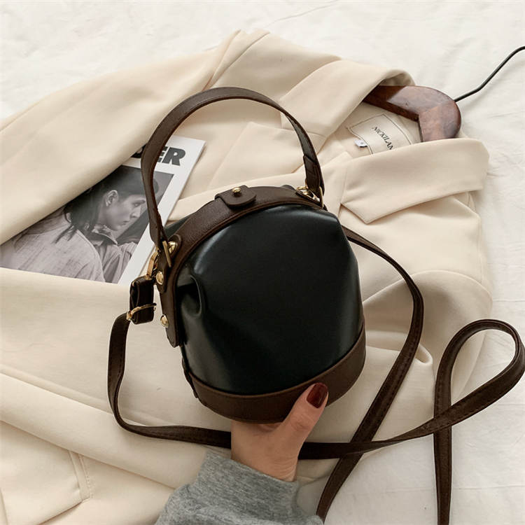 Sac seau tendance à blocs de couleurs pour femmes 