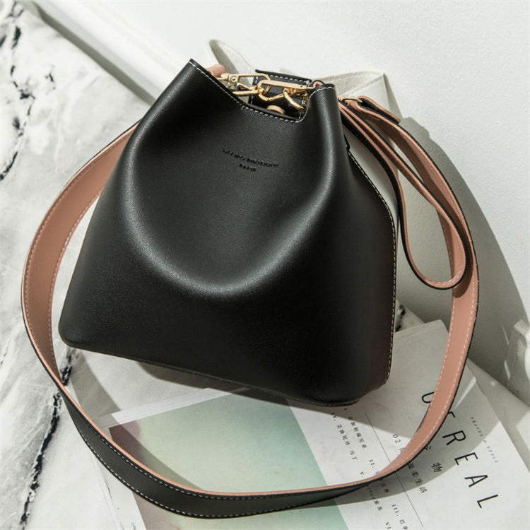 Sac seau grande capacité à blocs de couleurs pour femmes 