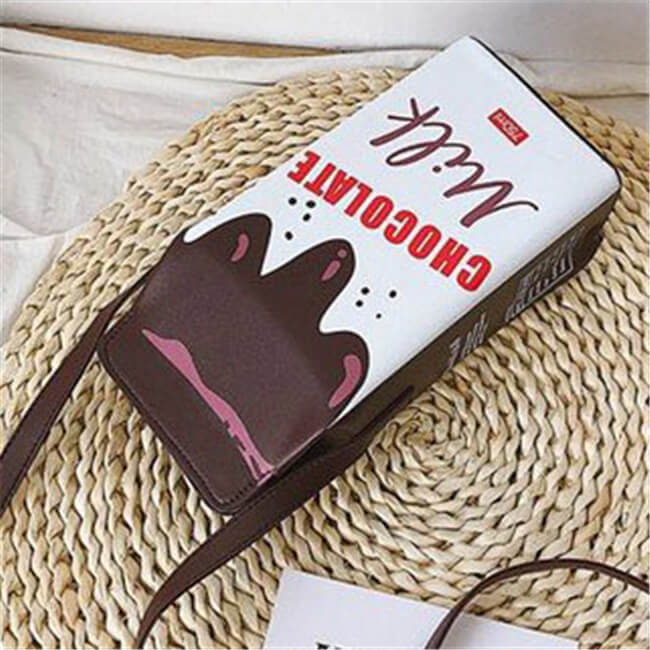 Women Fashion Cartoon Milk Crossbody Bag