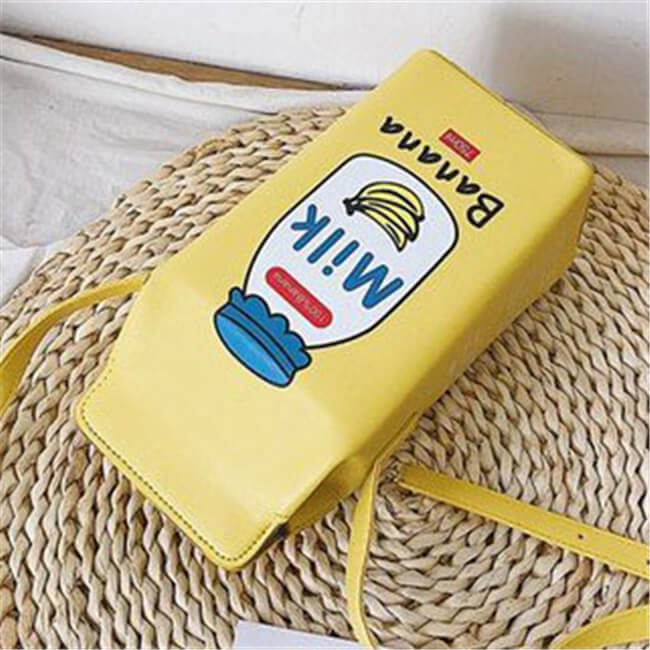 Women Fashion Cartoon Milk Crossbody Bag