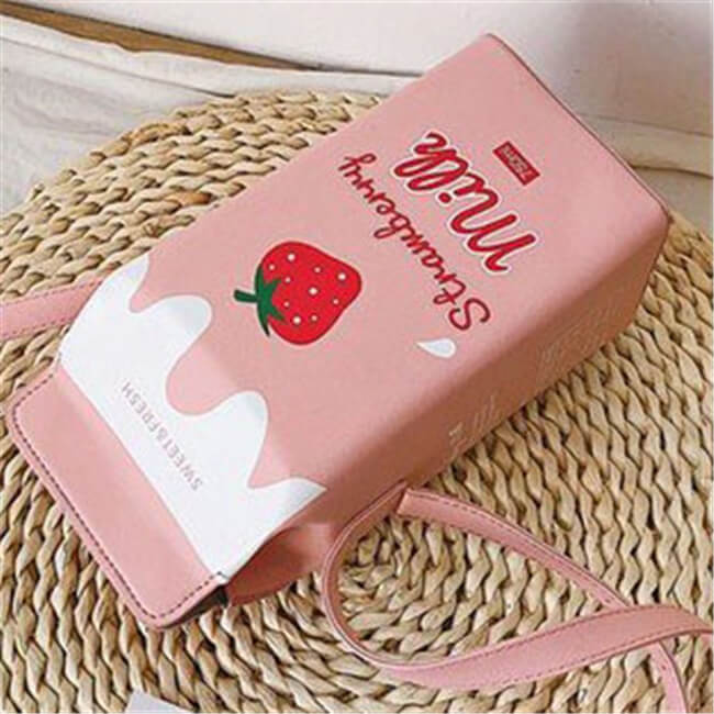 Women Fashion Cartoon Milk Crossbody Bag