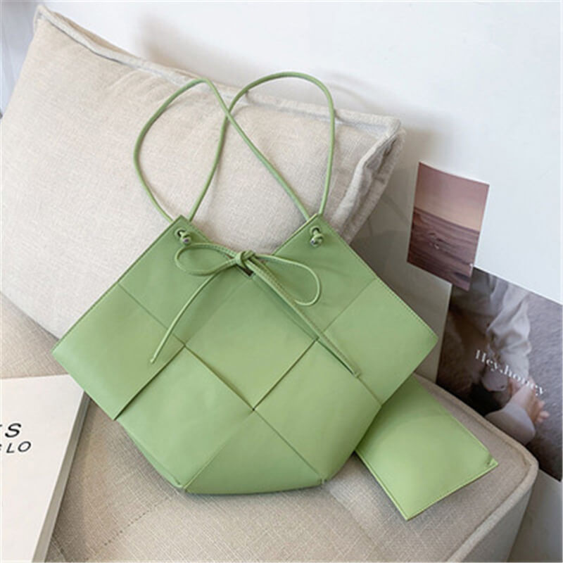 Sac à bandoulière irrégulier de grande capacité pour femme, couleur unie, tendance 