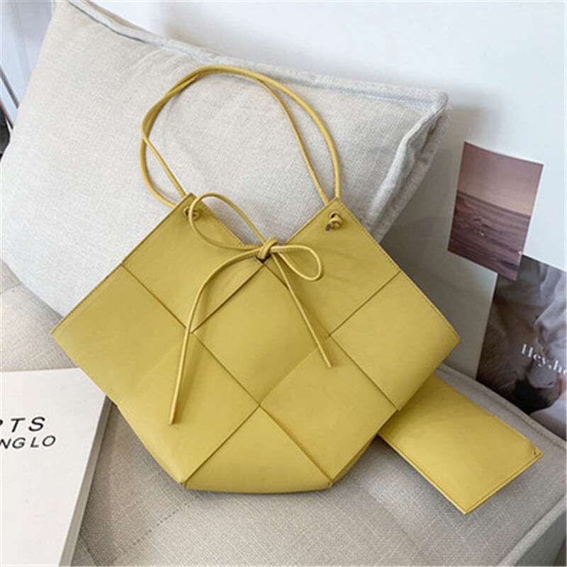 Sac à bandoulière irrégulier de grande capacité pour femme, couleur unie, tendance 