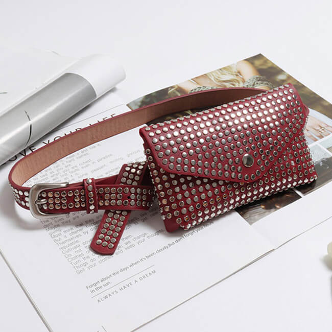 Sac banane à rivets tendance pour femme 