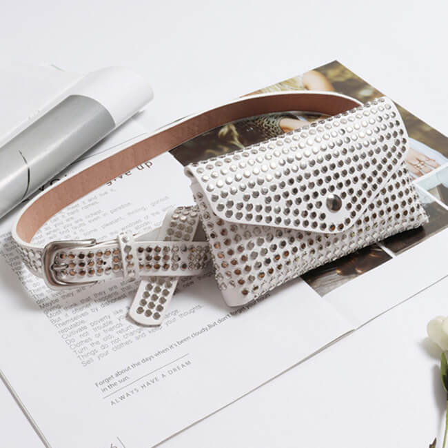 Sac banane à rivets tendance pour femme 