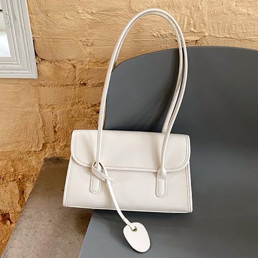 Women Fashion Solid Color PU Underarm Bag