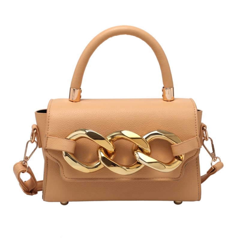 Women Fashion Metal Chain Decorative Crossbody Bag