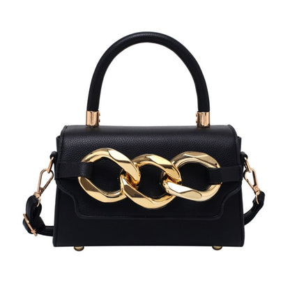 Women Fashion Metal Chain Decorative Crossbody Bag