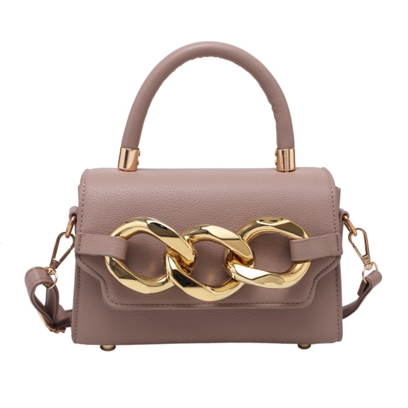 Women Fashion Metal Chain Decorative Crossbody Bag